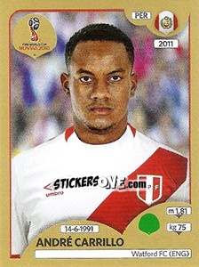 Cromo André Carrillo - FIFA World Cup Russia 2018. Gold edition - Panini