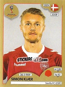 Sticker Simon Kjaer - FIFA World Cup Russia 2018. Gold edition - Panini