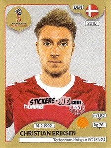 Figurina Christian Eriksen - FIFA World Cup Russia 2018. Gold edition - Panini