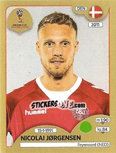 Sticker Nicolai Jørgensen - FIFA World Cup Russia 2018. Gold edition - Panini
