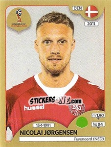 Figurina Nicolai Jørgensen - FIFA World Cup Russia 2018. Gold edition - Panini