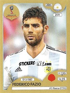 Cromo Federico Fazio - FIFA World Cup Russia 2018. Gold edition - Panini