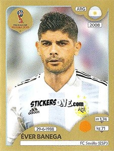 Cromo Éver Banega - FIFA World Cup Russia 2018. Gold edition - Panini