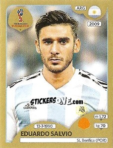 Sticker Eduardo Salvio - FIFA World Cup Russia 2018. Gold edition - Panini