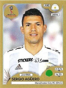 Sticker Sergio Agüero - FIFA World Cup Russia 2018. Gold edition - Panini