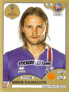 Sticker Birkir Bjarnason - FIFA World Cup Russia 2018. Gold edition - Panini