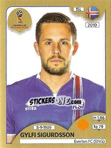 Figurina Gylfi Sigurdsson - FIFA World Cup Russia 2018. Gold edition - Panini