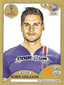 Sticker Rúrik Gislason - FIFA World Cup Russia 2018. Gold edition - Panini