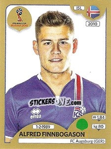 Cromo Alfred Finnbogason - FIFA World Cup Russia 2018. Gold edition - Panini