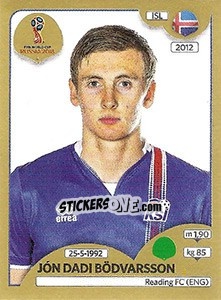 Sticker Jón Dadi Bödvarsson - FIFA World Cup Russia 2018. Gold edition - Panini