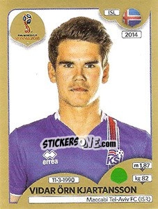 Sticker Vidar Örn Kjartansson - FIFA World Cup Russia 2018. Gold edition - Panini