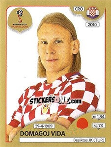 Figurina Domagoj Vida - FIFA World Cup Russia 2018. Gold edition - Panini