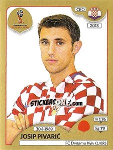 Sticker Josip Pivaric - FIFA World Cup Russia 2018. Gold edition - Panini