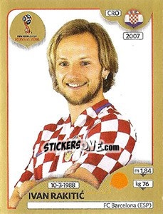 Sticker Ivan Rakitic - FIFA World Cup Russia 2018. Gold edition - Panini