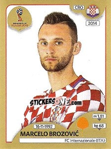 Sticker Marcelo Brozovic - FIFA World Cup Russia 2018. Gold edition n. 323 - Panini