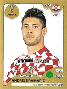 Figurina Andrej Kramaric - FIFA World Cup Russia 2018. Gold edition - Panini