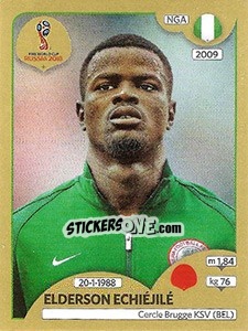 Cromo Elderson Echiéjilé - FIFA World Cup Russia 2018. Gold edition - Panini