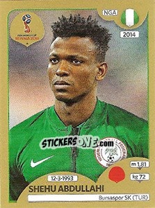 Sticker Shehu Abdullahi - FIFA World Cup Russia 2018. Gold edition - Panini