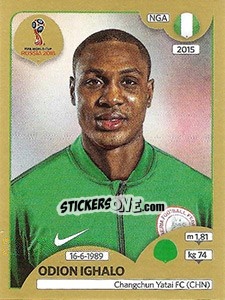 Cromo Odion Ighalo - FIFA World Cup Russia 2018. Gold edition - Panini