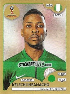 Sticker Kelechi Iheanacho - FIFA World Cup Russia 2018. Gold edition - Panini