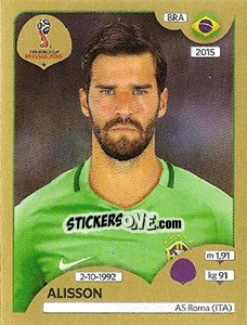 Cromo Alisson - FIFA World Cup Russia 2018. Gold edition - Panini