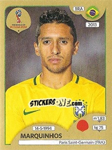 Sticker Marquinhos - FIFA World Cup Russia 2018. Gold edition n. 359 - Panini