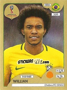 Cromo Willian - FIFA World Cup Russia 2018. Gold edition - Panini