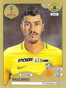 Sticker Paulinho - FIFA World Cup Russia 2018. Gold edition n. 362 - Panini