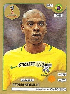 Cromo Fernandinho - FIFA World Cup Russia 2018. Gold edition - Panini