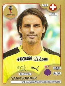 Cromo Yann Sommer - FIFA World Cup Russia 2018. Gold edition - Panini