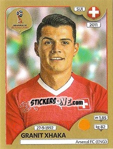 Sticker Granit Xhaka - FIFA World Cup Russia 2018. Gold edition - Panini