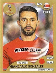 Sticker Giancarlo González - FIFA World Cup Russia 2018. Gold edition - Panini