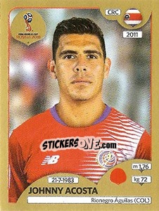 Sticker Johnny Acosta - FIFA World Cup Russia 2018. Gold edition - Panini