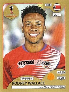 Sticker Rodney Wallace - FIFA World Cup Russia 2018. Gold edition - Panini