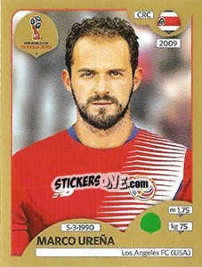 Figurina Marco Ureña - FIFA World Cup Russia 2018. Gold edition - Panini