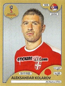 Sticker Aleksandar Kolarov - FIFA World Cup Russia 2018. Gold edition n. 416 - Panini