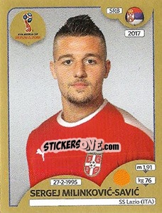 Sticker Sergej Milinkovic-Savic - FIFA World Cup Russia 2018. Gold edition n. 423 - Panini