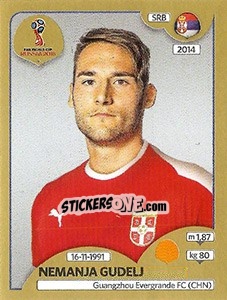 Sticker Nemanja Gudelj - FIFA World Cup Russia 2018. Gold edition n. 427 - Panini