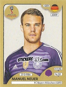 Sticker Manuel Neuer - FIFA World Cup Russia 2018. Gold edition n. 434 - Panini