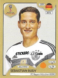 Cromo Sebastian Rudy - FIFA World Cup Russia 2018. Gold edition - Panini