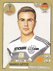 Sticker Mario Götze - FIFA World Cup Russia 2018. Gold edition - Panini