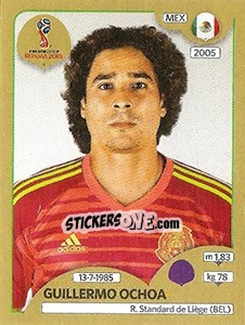 Sticker Guillermo Ochoa - FIFA World Cup Russia 2018. Gold edition n. 454 - Panini