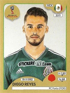 Cromo Diego Reyes - FIFA World Cup Russia 2018. Gold edition - Panini