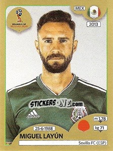 Sticker Miguel Layún - FIFA World Cup Russia 2018. Gold edition - Panini