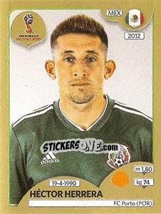 Sticker Héctor Herrera - FIFA World Cup Russia 2018. Gold edition n. 464 - Panini