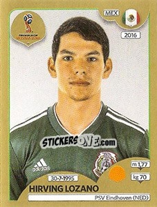 Cromo Hirving Lozano - FIFA World Cup Russia 2018. Gold edition - Panini