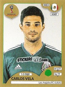 Cromo Carlos Vela - FIFA World Cup Russia 2018. Gold edition - Panini