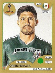 Cromo Oribe Peralta - FIFA World Cup Russia 2018. Gold edition - Panini