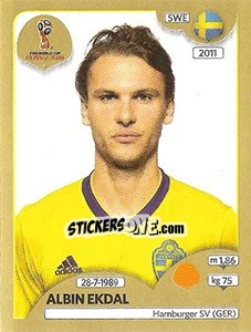 Cromo Albin Ekdal - FIFA World Cup Russia 2018. Gold edition - Panini