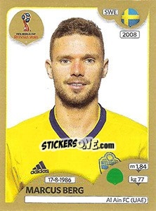 Figurina Marcus Berg - FIFA World Cup Russia 2018. Gold edition - Panini